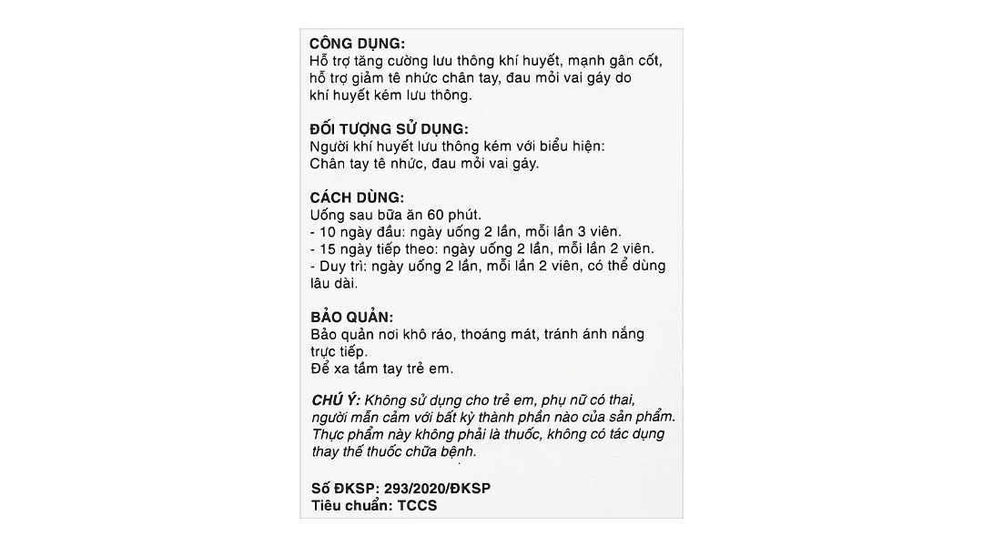 Combo 4 hộp viên uống tê nhức chân tay Bảo Nguyên hộp 90 viên - 4